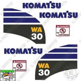 Aftermarket Wa30-6 Fits Komatsu Decal Kit Wheel Loader Decals - 7 Year Outdoor 3m Vinyl