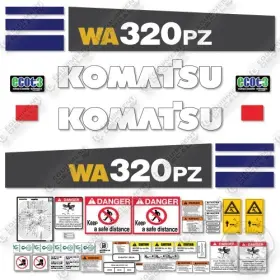 Aftermarket Wa320pz-6 Fits Komatsu Decal Kit Wheel Loader - 7 Year Outdoor 3m Vinyl