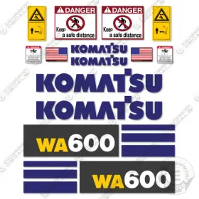 Aftermarket Wa600-6 Fits Komatsu Wheel Loader Decal Kit - 7 Year Outdoor 3m Vinyl Aftermarket Wa600-6 Fits Komatsu Wheel Loader Decal Kit - 7 Year Outdoor 3m Vinyl