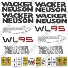 Aftermarket Wl95 Fits Wacker Neuson Decal Kit Wheel Loader - 7 Year Outdoor 3m Vinyl