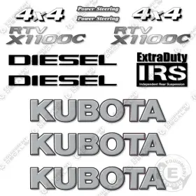 Aftermarket X1100c Fits Kubota Rvt-x1100c Utility Vehicle Decal Kit - 7 Year 3m Vinyl