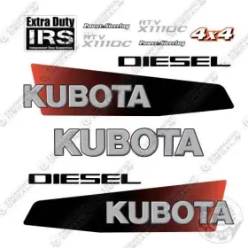 Aftermarket X1110c Fits Kubota Rtv 4x4 Decal Kit - 7 Year Outdoor 3m Vinyl Aftermarket X1110c Fits Kubota Rtv 4x4 Decal Kit - 7 Year Outdoor 3m Vinyl