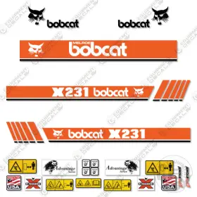Aftermarket X231 Fits Bobcat Decal Kit Mini Excavator Older - 7 Year Outdoor 3m Vinyl Aftermarket X231 Fits Bobcat Decal Kit Mini Excavator Older - 7 Year Outdoor 3m Vinyl