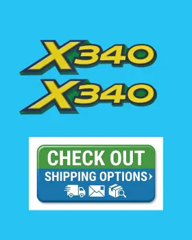 Aftermarket X340 Two John Deere Hood Decals Replacement Laminated Lawn Tractor