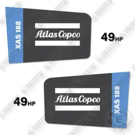 Aftermarket Xas188 Fits Atlas Copco Decal Kit Air Compressor- 7 Year Outdoor 3m Vinyl