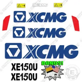 Aftermarket Xe150u Fits Xcmg Decal Kit Excavator - 7 Year Vinyl Outdoor 3m Bonus