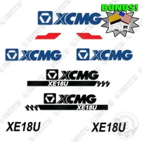 Aftermarket Xe18u Fits Xcmg Decal Kit Excavator - 7 Year Vinyl Outdoor 3m Bonus