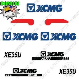 Aftermarket Xe35u Fits Xcmg Decal Kit Mini Excavator - 7 Year Vinyl Outdoor 3m Bonus
