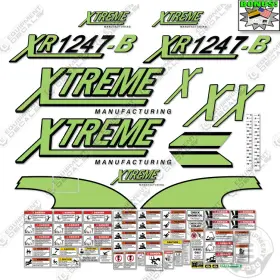 Aftermarket Xr1247-b Fits Xtreme Decal Kit Telehandler Forklift- 7 Year Outdoor 3m Vinyl