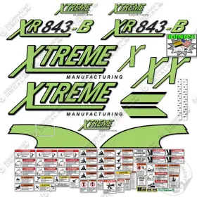 Aftermarket Xr843-b Fits Xtreme Decal Kit Telehandler Forklift- 7 Year Outdoor 3m Vinyl