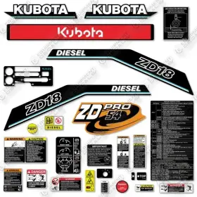 Aftermarket Zd18 Fits Kubota Decal Kit Mower- 7 Year Outdoor 3m Vinyl