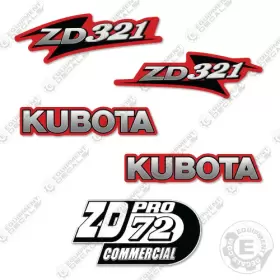 Aftermarket Zd321 Fits Kubota Decal Kit Mower - 7 Year Outdoor 3m Vinyl