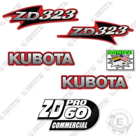 Aftermarket Zd323 Fits Kubota Decal Kit Mower - 7 Year Outdoor 3m Vinyl