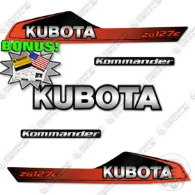 Aftermarket Zg127e Fits Kubota Decal Kit Mower - 7 Year Outdoor 3m Vinyl