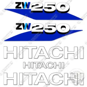 Aftermarket Zw250-6 Fits Hitachi Decal Kit Wheel Loader - 7 Year Outdoor 3m Vinyl