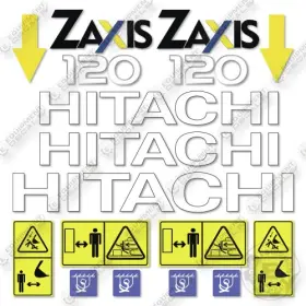 Aftermarket Zx120e-1 Hitachi Decal Kit Excavator -