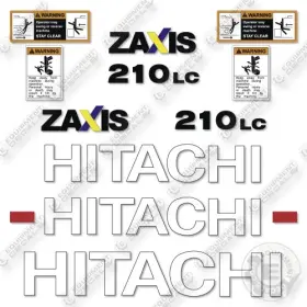 Aftermarket Zx210lc-5n Fits Hitachi Decal Kit Excavator- 7 Year Outdoor 3m Vinyl