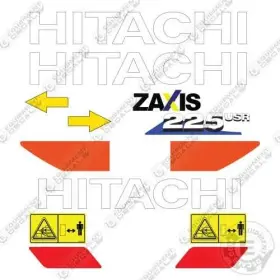 Aftermarket Zx225usr-6 Fits Hitachi Decal Kit Excavator - 7 Year Outdoor 3m Vinyl Aftermarket Zx225usr-6 Fits Hitachi Decal Kit Excavator - 7 Year Outdoor 3m Vinyl