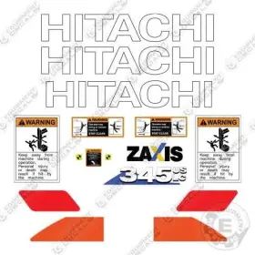 Aftermarket Zx345uslc-6 Fits Hitachi Decal Kit Excavator - 7 Year Outdoor 3m Vinyl Aftermarket Zx345uslc-6 Fits Hitachi Decal Kit Excavator - 7 Year Outdoor 3m Vinyl