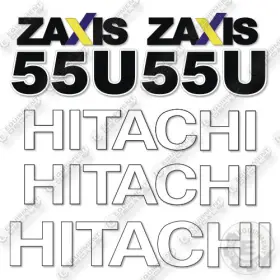 Aftermarket Zx55u-5 Fits Hitachi Decal Kit Mini Excavator- 7 Year Outdoor 3m Vinyl