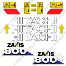 Aftermarket Zx800 Fits Hitachi Decal Kit Z-axis Excavator - Custom New Style Aftermarket Zx800 Fits Hitachi Decal Kit Z-axis Excavator - Custom New Style