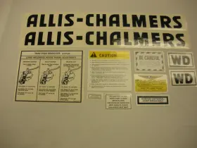 Allis Chalmers Acwd45b Wd Tractor Decal Set Black With Traction Booster