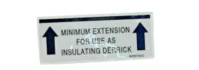 Altec 067001763 2 Pack Derrick Minimum Extension Placard Decal Old Stock