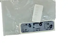 Altec 067002584 Jib Controls Placard Decal Old Stock