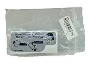 Altec 067002585 Tools On / Platform Rotate Tilt Placard Decal Old Stock