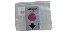 Altec 067002593 2 Pack Emergency Stop Pictoral Placard Decal Old Stock