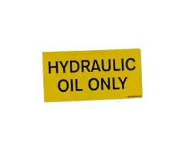 Altec 067002940 Hydraulic Oil Only Placard Decal Old Stock