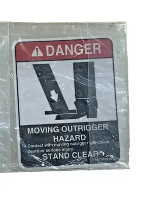 Altec 067040170 5 Pack Moving Outrigger Hazard Placard Decal Old Stock