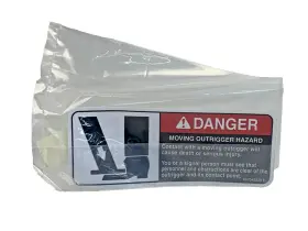 Altec 067040229 2 Pack Moving Outrigger Hazard Placard Decal Old Stock