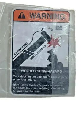 Altec 067040232 Two Blocking Hazard Placard Decal Old Stock