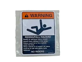 Altec 067040294 3 Pack No Riders Fall Hazard Placard Decal Old Stock