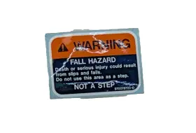 Altec 970078723 2 Pack Not A Step / Fall Hazard Placard Decal Old Stock