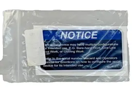 Altec 990214100 Unit Configuration Notice Placard Decal Old Stock