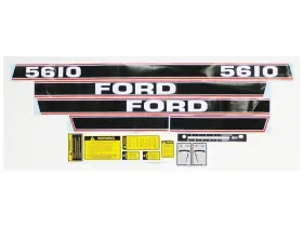 Atlantic Quality S.66679 Tractor Decal Set Stickers With Caution Kit To Fit Ford 5610