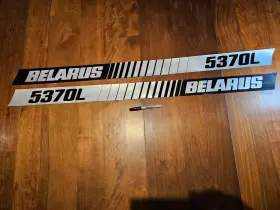Belarus 5370l Tractor Hood Bonnet Decal Set Nos