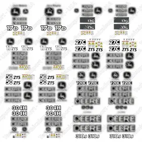 B40C Laminated Decal Set Deere Label Sticker Kit