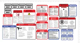 Brush Bandit Ad1018 Wood Chipper Safety Decal Kit English / Spanish Uv Laminated Brush Bandit Ad1018 Wood Chipper Safety Decal Kit English / Spanish Uv Laminated