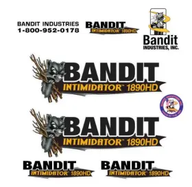Brush Bandit Ban1002 Wood Chipper Model 1890hd Decal Kit - Stickers