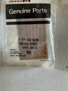 Case 321-3596 Genuine Parts Decal Caution 1 Of Usa