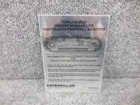 Cat Peep6208 Genuine Factory Caterpillar Undercarriage Adjusting Decal 6 Inch X 5