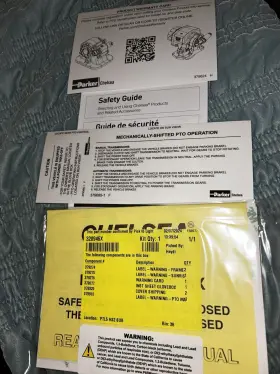 Chelsea Parker 328946x Pto Safety Caution Warning Decal Label Kit