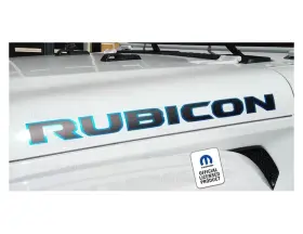 JEEWRANHDRU1825FUVBM DECAL MODS Rubicon Hood Graphic Jeep Jl