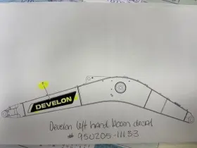 Develon 950205-11133 Doosan Left Hand Boom Decal Machine List In Description