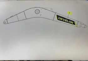 Develon 950205-11134 Doosan Right Hand Boom Decal Machine List In Description