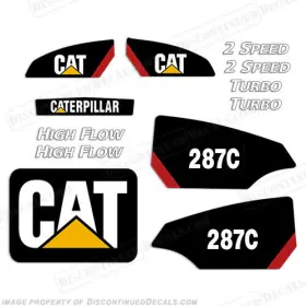 Discontinued Decals E-cat-287c Fits Caterpillar 287c Decal Kit
