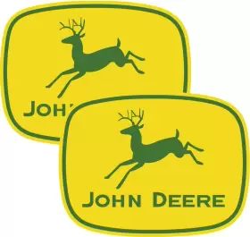 Enmoon Deereyellow-15 John Leaping Deere Vinyl Decal Sticker 2-pack - Vintage 6inch Enmoon Deereyellow-15 John Leaping Deere Vinyl Decal Sticker 2-pack - Vintage 6inch